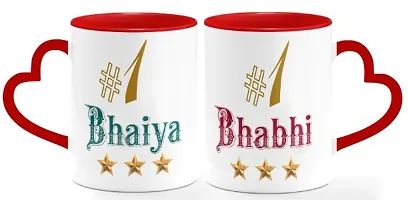 Elegant Bhai Bhabhi Rakhi Set And Tilak Pack Set with Printed Coffee Mug 330 ml-thumb3