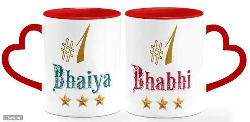 Elegant Bhai Bhabhi Rakhi Set And Tilak Pack Set with Printed Coffee Mug 330 ml-thumb4