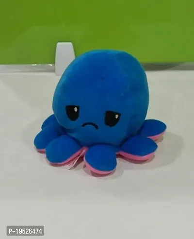 Reversable Octopus Sitting Plush Soft Toy Cute Kids Animal Home Decor Boys Girls Blue And Pink