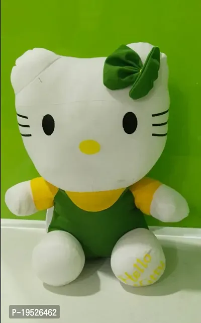 Green Cute Hello Kitty Soft Toy Home DecorPlush Soft Hello Kitty Toy For Kids