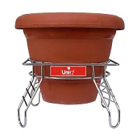 Unify Stainless Steel Matka Stand/Pot Stand/Kitchen Rack/Matka Stand for Kitchen/Kitchen Organizer/Matka Stand for Water Pot (21.5 x 21.5 x 14.5 cm), Heavy Duty, Chrome-thumb4