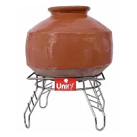 Unify Stainless Steel Matka Stand/Pot Stand/Kitchen Rack/Matka Stand for Kitchen/Kitchen Organizer/Matka Stand for Water Pot (21.5 x 21.5 x 14.5 cm), Heavy Duty, Chrome-thumb3