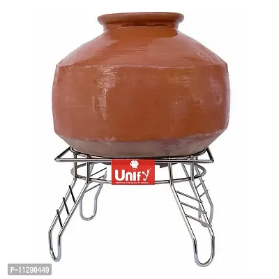 Unify Stainless Steel Matka Stand/Pot Stand/Kitchen Rack/Matka Stand for Kitchen/Kitchen Organizer/Matka Stand for Water Pot (21.5 x 21.5 x 14.5 cm), Heavy Duty, Chrome-thumb4