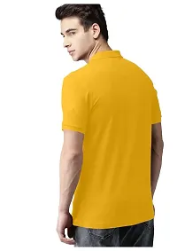 S S Garment Men's Regular Fit Polo T-Shirt| Half Sleeves Cotton T-Shirt for Men| Mens Cotton Half Sleeve T Shirt with Collar| Half Sleeve Cotton T Shirts for Men (Small, Mustard)-thumb3