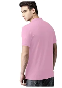 S S Garment Men's Regular Fit T-Shirt| Half Sleeves Cotton T-Shirt for Men| Mens Cotton Half Sleeve T Shirt with Collar| Half Sleeve Cotton T Shirts for Men Pink-thumb3