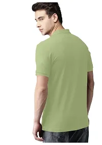 S S Garment Men's Regular Fit T-Shirt| Half Sleeves Cotton T-Shirt for Men| Mens Cotton Half Sleeve T Shirt with Collar| Half Sleeve Cotton T Shirts for Men LightGreen-thumb3