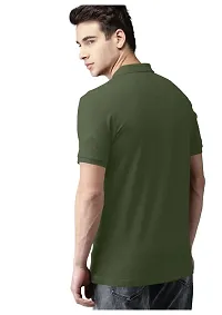 SS Garment Men's Regular Fit T-Shirt| Half Sleeves Cotton T-Shirt for Men| Mens Cotton Half Sleeve T Shirt with Collar| Half Sleeve Cotton T Shirts for Men DarkGreen-thumb3