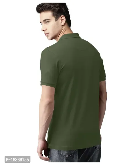 SS Garment Men's Regular Fit T-Shirt| Half Sleeves Cotton T-Shirt for Men| Mens Cotton Half Sleeve T Shirt with Collar| Half Sleeve Cotton T Shirts for Men DarkGreen-thumb4