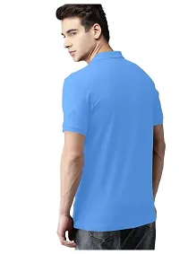 S S Garment Men's Regular Fit T-Shirt| Half Sleeves Cotton T-Shirt for Men| Mens Cotton Half Sleeve T Shirt with Collar| Half Sleeve Cotton T Shirts for Men SkyBlue-thumb3