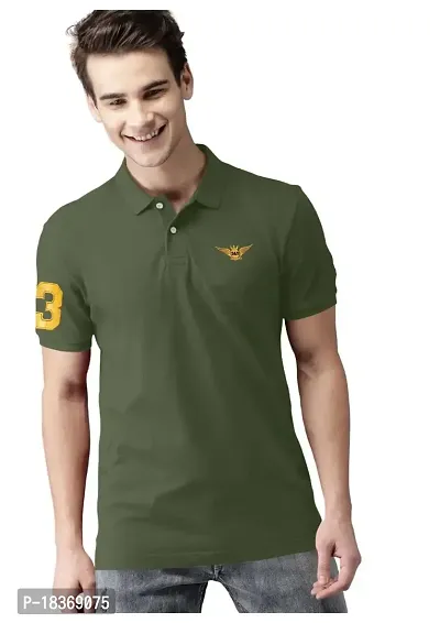 S S Garment Men's Regular Fit T-Shirt| Half Sleeves Cotton T-Shirt for Men| Mens Cotton Half Sleeve T Shirt with Collar| Half Sleeve Cotton T Shirts for Men DarkGreen