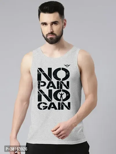 Trendy Cotton Gym Casual Vest for Men