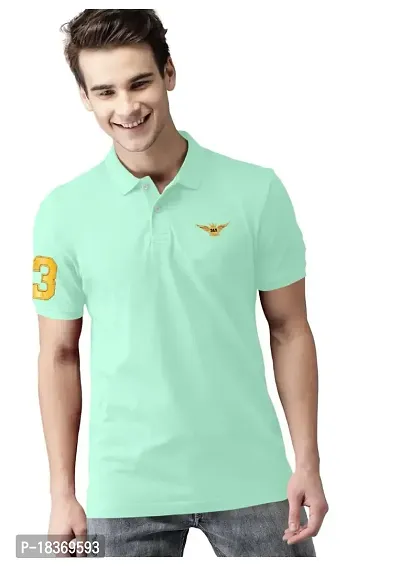 SS Garment Men's Regular Fit T-Shirt| Half Sleeves Cotton T-Shirt for Men| Mens Cotton Half Sleeve T Shirt with Collar| Half Sleeve Cotton T Shirts for Men OliveGreen-thumb2