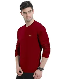 SS Garment Polyester Plain Full Sleeve Round Neck Tshirt for Men| Regular fit Solid Plain Tshirt for Men| Men's Round Neck Tshirt| Round Neck T Shirt for Gym Training-thumb2