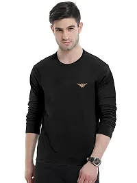 SS Garment Polyester Plain Full Sleeve Round Neck Tshirt for Men| Regular fit Solid Plain Tshirt for Men| Men's Round Neck Tshirt| Round Neck T Shirt for Gym Training-thumb1