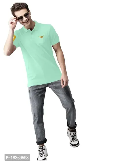 SS Garment Men's Regular Fit T-Shirt| Half Sleeves Cotton T-Shirt for Men| Mens Cotton Half Sleeve T Shirt with Collar| Half Sleeve Cotton T Shirts for Men OliveGreen-thumb0