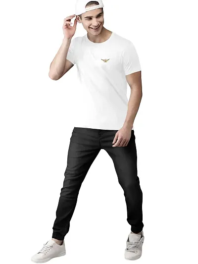 SS Garment Plain Half Sleeve Round Neck Tshirt for Men|Regular fit Solid Plain Tshirt for Men| Men's Round Neck Tshirt| Round Neck Sports T Shirt for Gym Training (X-Large, White)