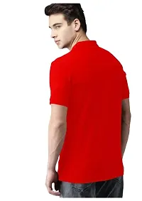 S S Garment Men's Regular Fit T-Shirt| Half Sleeves Cotton T-Shirt for Men| Mens Cotton Half Sleeve T Shirt with Collar| Half Sleeve Cotton T Shirts for Men Red-thumb3