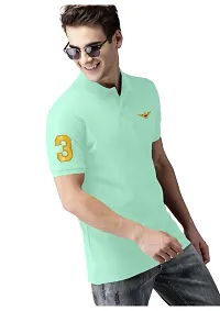 SS Garment Men's Regular Fit T-Shirt| Half Sleeves Cotton T-Shirt for Men| Mens Cotton Half Sleeve T Shirt with Collar| Half Sleeve Cotton T Shirts for Men OliveGreen-thumb2