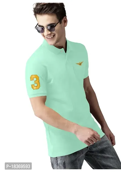 SS Garment Men's Regular Fit T-Shirt| Half Sleeves Cotton T-Shirt for Men| Mens Cotton Half Sleeve T Shirt with Collar| Half Sleeve Cotton T Shirts for Men OliveGreen-thumb3