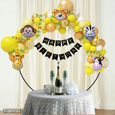 Day Decor Happy Birthday Decoration Balloons Combo Of 79 Pcs, Happy Birthday Banner, Kids Fancy Multicolor Balloons Combo Pack And Balloon Filler Hand Pump Free