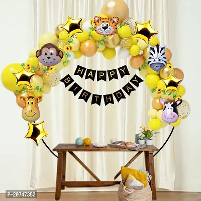 Day Decor Happy Birthday Deconation Ballon Combo Of 74 Multicolor(Parent-13) (Multicolor 3)