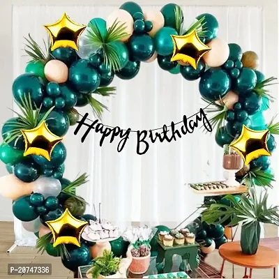 Day Decor Happy Birthday Decoration Balloons Combo Of 80 Pcs, Happy Birthday Banner, Multi Color Balloons With Foil Star Balloons Combo Pack And Balloon Filler Hand Pump Free-thumb0