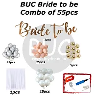 Day Decor Bride To Be Decoration Balloon Combo 55 0Pcs With Golden Bride To Be Banner And Mutlicolor Balloons, Confetti Balloon-thumb4