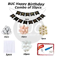 Day Decor Happy Birthday Deconation Ballon Combo Of 55 With Black Happy Birthday Banner And Multicolor Balloo,Confetti Balloon ,Happy Birthday Decoration Kit-thumb3