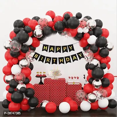 Day Decor Happy Birthday Deconation Ballon Combo Of 74 With Happy Birthday Banner And Multicolor Balloon , Confetti Balloon , Happy Birthday Decoration Kit