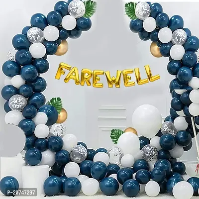 Day Decor Farewell Decoration Foil Balloon Combo Of 79 With Farewell Foil And Multicoler Balloons For Farewell Party