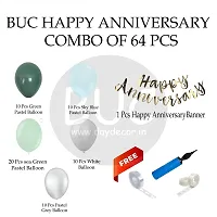 Day Decor Happy Anniversarydecoration Ballon Combo Set Of 64 Pcs With Green And Sky Blue Balloon ,Anniversary Lights For Decoration | Happy Anniversary Banner, Wedding Anniversary Decoration-thumb3