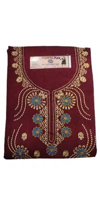 Elegant Blend Embroidered Dress Material with Dupatta For Women