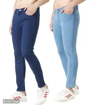 Classic Men Stretchable Denim Jeans, Pack of 2-thumb3