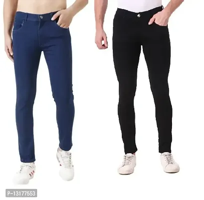 Classic Men Stretchable Denim Jeans, Pack of 2-thumb0