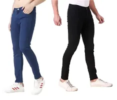 Classic Men Stretchable Denim Jeans, Pack of 2-thumb2