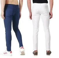 White Denim Mid Rise Jeans For Men Pack of 2-thumb1
