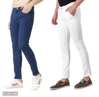 White Denim Mid Rise Jeans For Men Pack of 2-thumb3