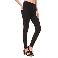 Trendy Denim Lycra Regular Fit Black Jeans-thumb4
