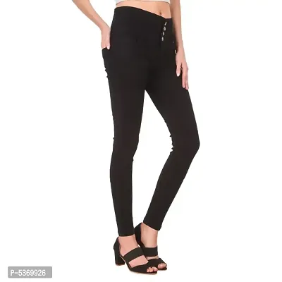 Trendy Denim Lycra Regular Fit Black Jeans-thumb5