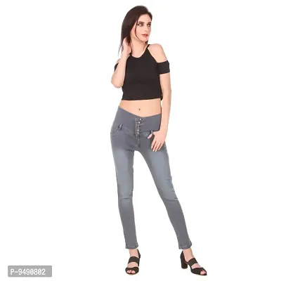 Women Stretchable 5 Button Denim Jeans-thumb4