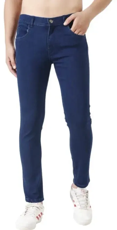 Classic Denim Solid Jeans For Men