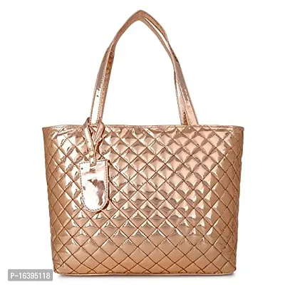 Stylish Golden Leather Handbags For Women-thumb0
