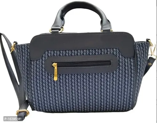 Stylish Blue Leather Handbags For Women-thumb0