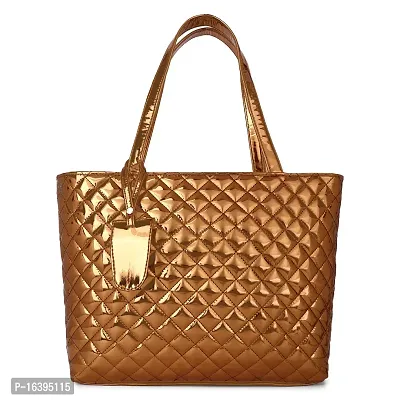 Stylish Golden Leather Handbags For Women