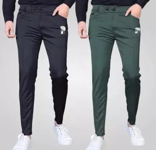 Stylish Men Modal Casual Trouser Pack of 2