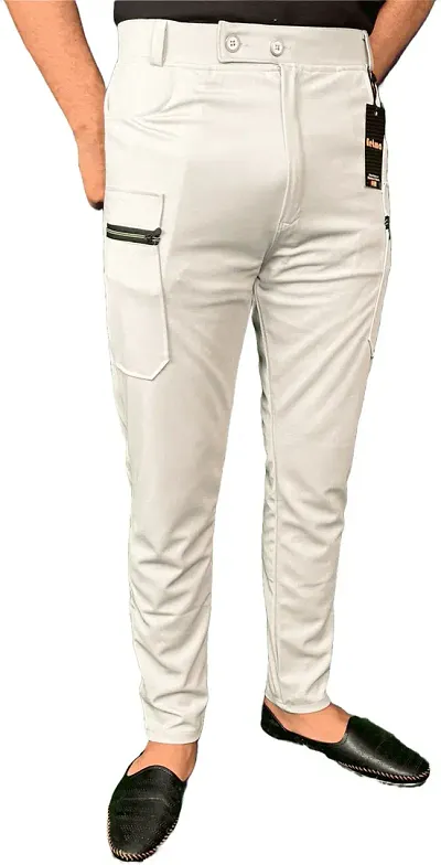 Stylish Lycra Solid Trouser For Men