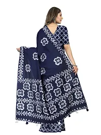 Stylish Silk Cotton BLUE Digital Print Saree with Blouse piece-thumb4