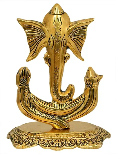 Shilpacharya Handicrafts Ganesh Idol Metal Statue Spiritual Showpiece Figurine Sculpture House Warming Gift