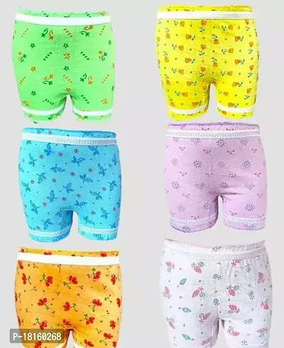 Stylish Fancy Cotton Printed Kids Panties For Baby Boys, Girls Comfortable  Regular Fit Brief Bloomers Panty For Kids (Pack Of 6)-thumb0