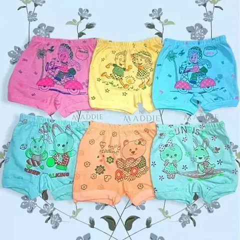 Stylish Fancy Cotton Printed Kids Panties Combo Packs